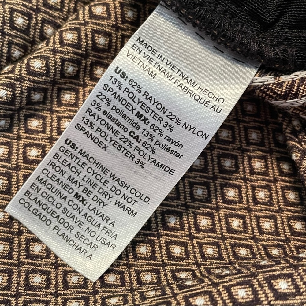 Chicos Brigitte Diamond Jacquard Ankle Pants business office corpcore size 8 M - Picture 8 of 13